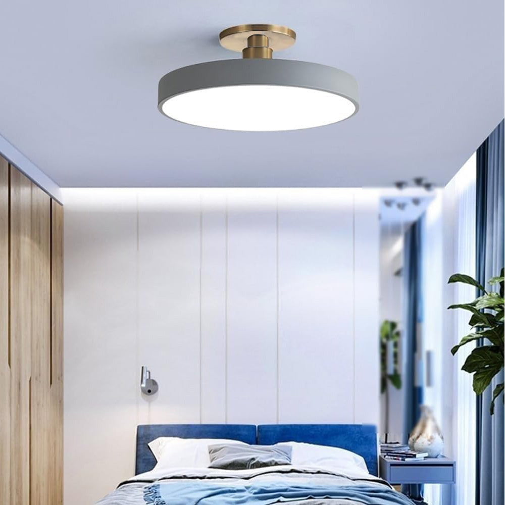 Plafonnier LED Circulaire Moderne | Design Simple et Élégant Semi-Suspendu