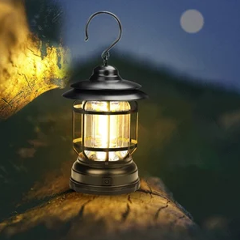 Lampe Camping Rétro LED Portable – Recharge USB