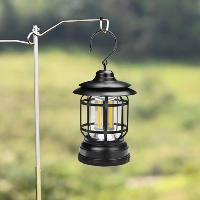 Lampe Camping Rétro LED Portable – Recharge USB