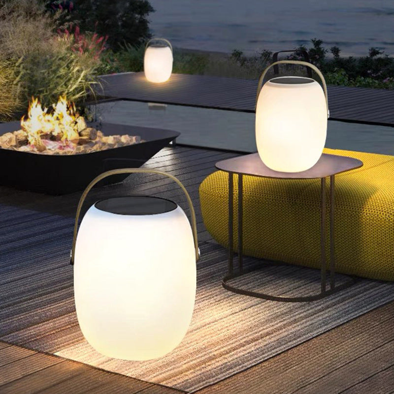 Lampe LED Solaire Portable Étanche Panier Extérieur