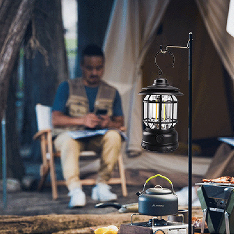 Lampe Camping Rétro LED Portable – Recharge USB