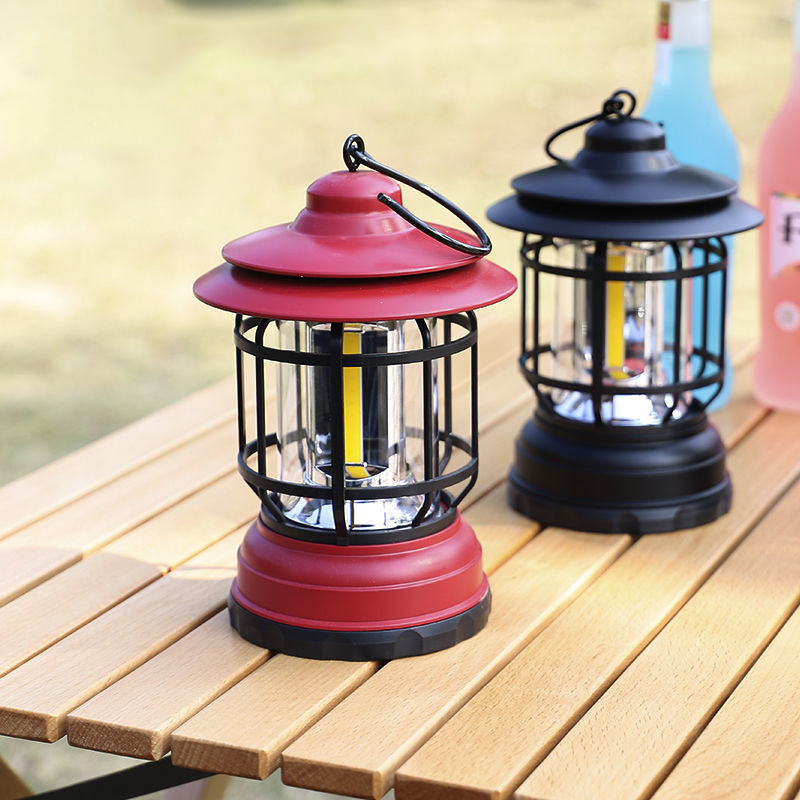 Lampe Camping Rétro LED Portable – Recharge USB