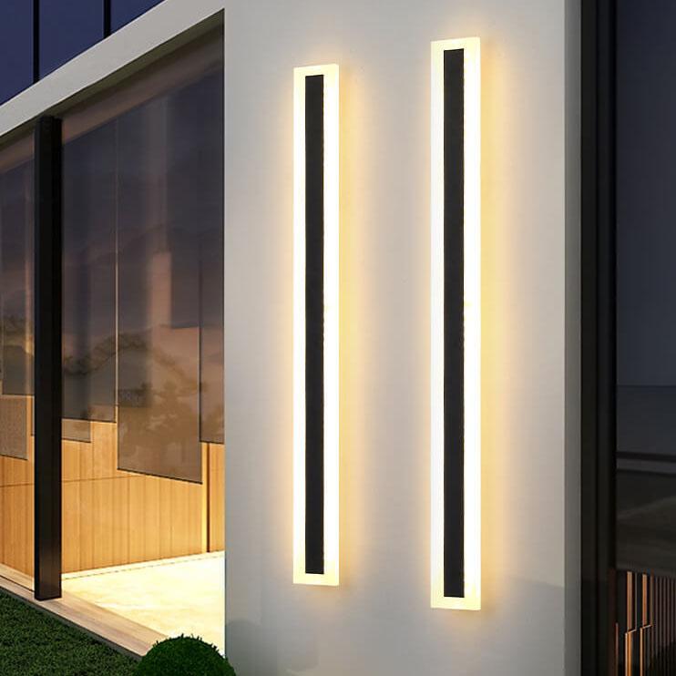 Applique Murale Extérieure LED Étanche en Acrylique – Design Minimaliste Allongé