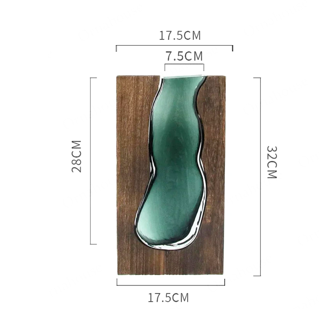 Vase Live Edge Nordique – Une Alliance Élégante de Nature et de Design Contemporain