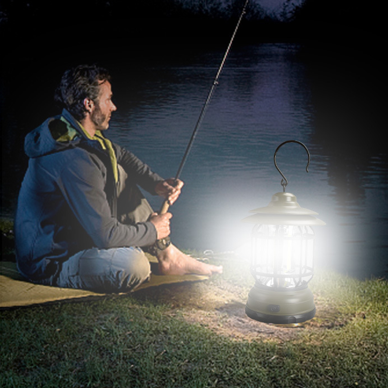Lampe Camping Rétro LED Portable – Recharge USB
