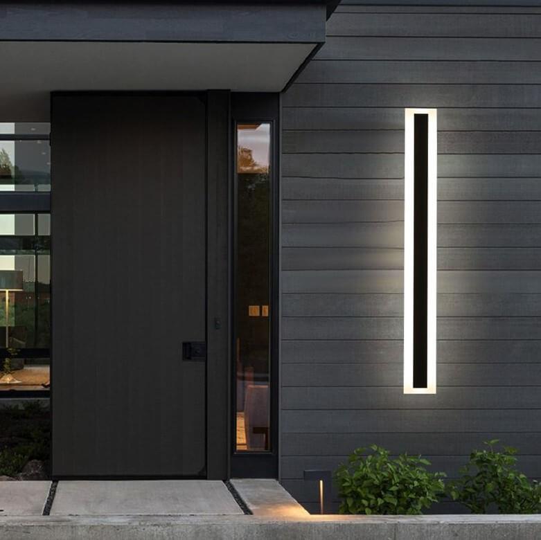 Applique Murale Extérieure LED Étanche en Acrylique – Design Minimaliste Allongé