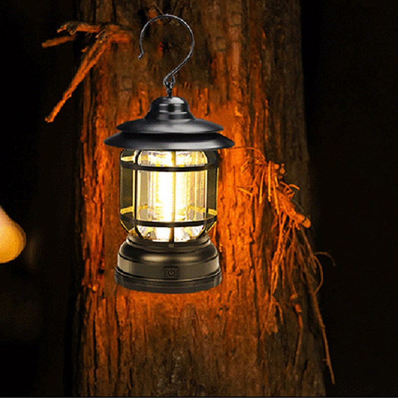 Lampe Camping Rétro LED Portable – Recharge USB