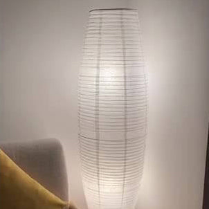 Lampadaire Colonne Papier Riz Style Nordique – 2 Ampoules