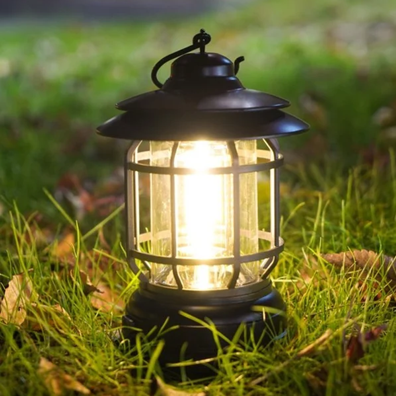 Lampe Camping Rétro LED Portable – Recharge USB