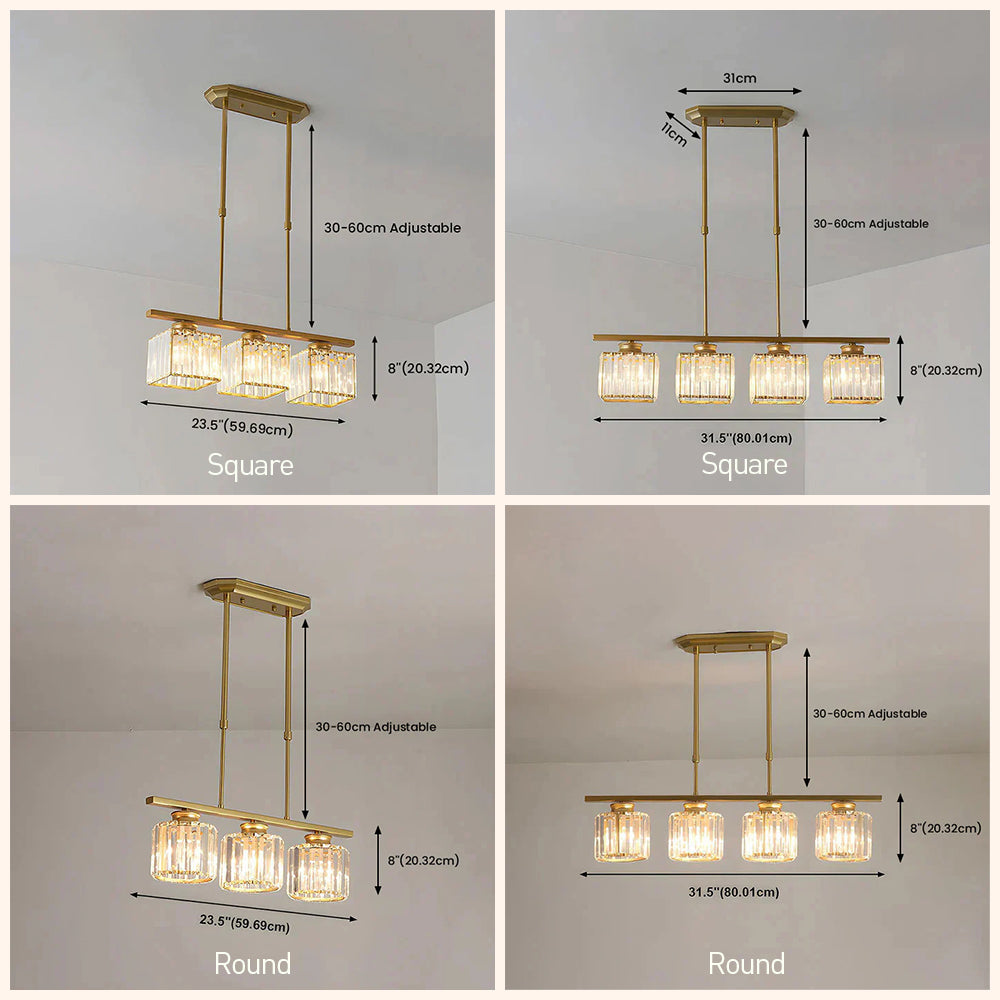 Lampes Suspendues Nordic | Designer à Multi-Têtes en Verre pour Îlot
