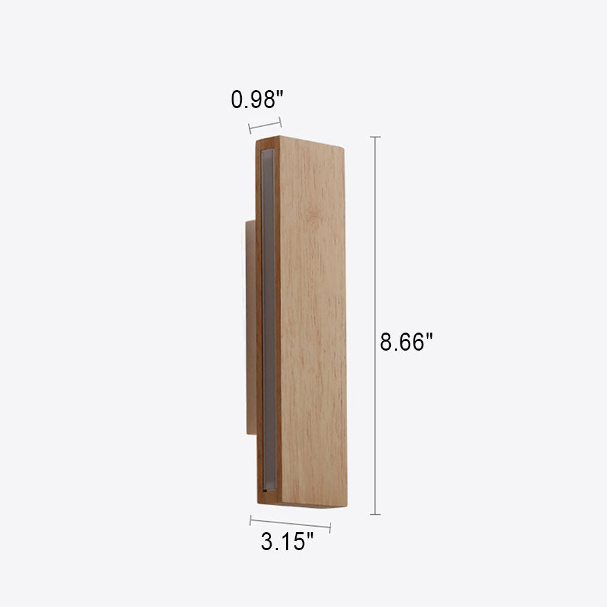 Applique LED Bois Pivotante Design Japonais Moderne