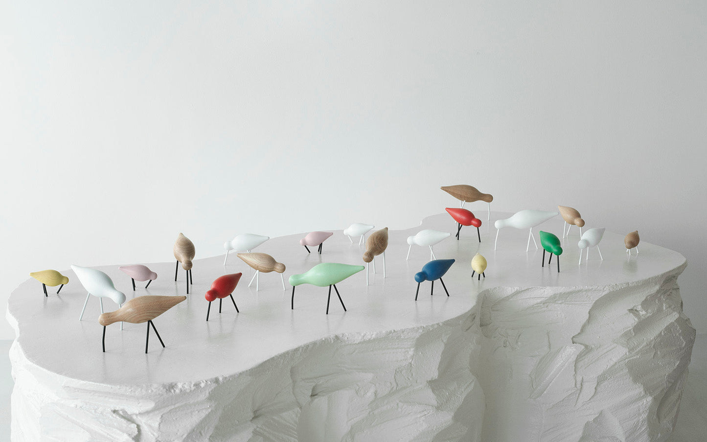 Figurines décoratives Shorebird – Élégance naturelle en bois de chêne