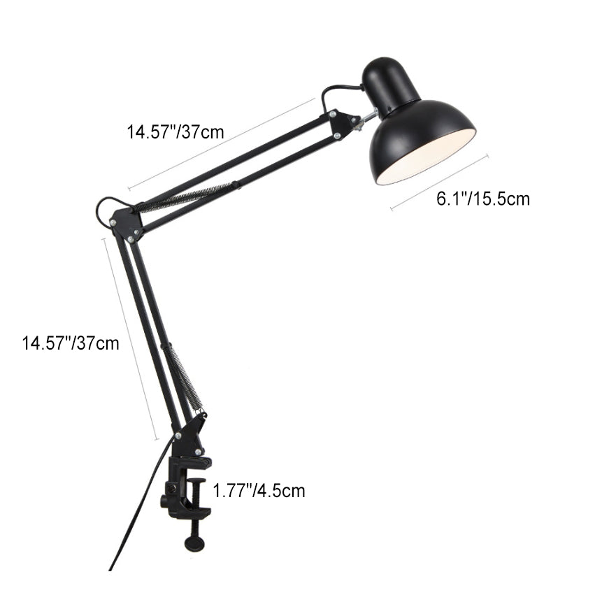 Lampe de Bureau à Bras Long Orientable avec Pince