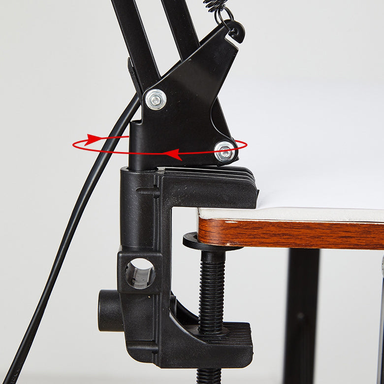 Lampe de Bureau à Bras Long Orientable avec Pince