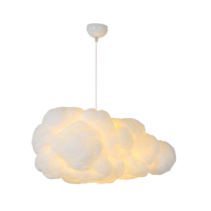 Suspension Nuage Blanc, Design Aérien, E27, Hauteur 150cm