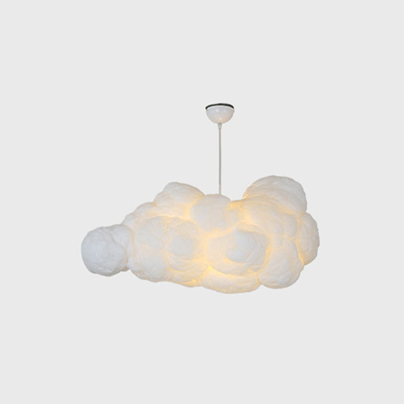 Suspension Nuage Blanc, Design Aérien, E27, Hauteur 150cm