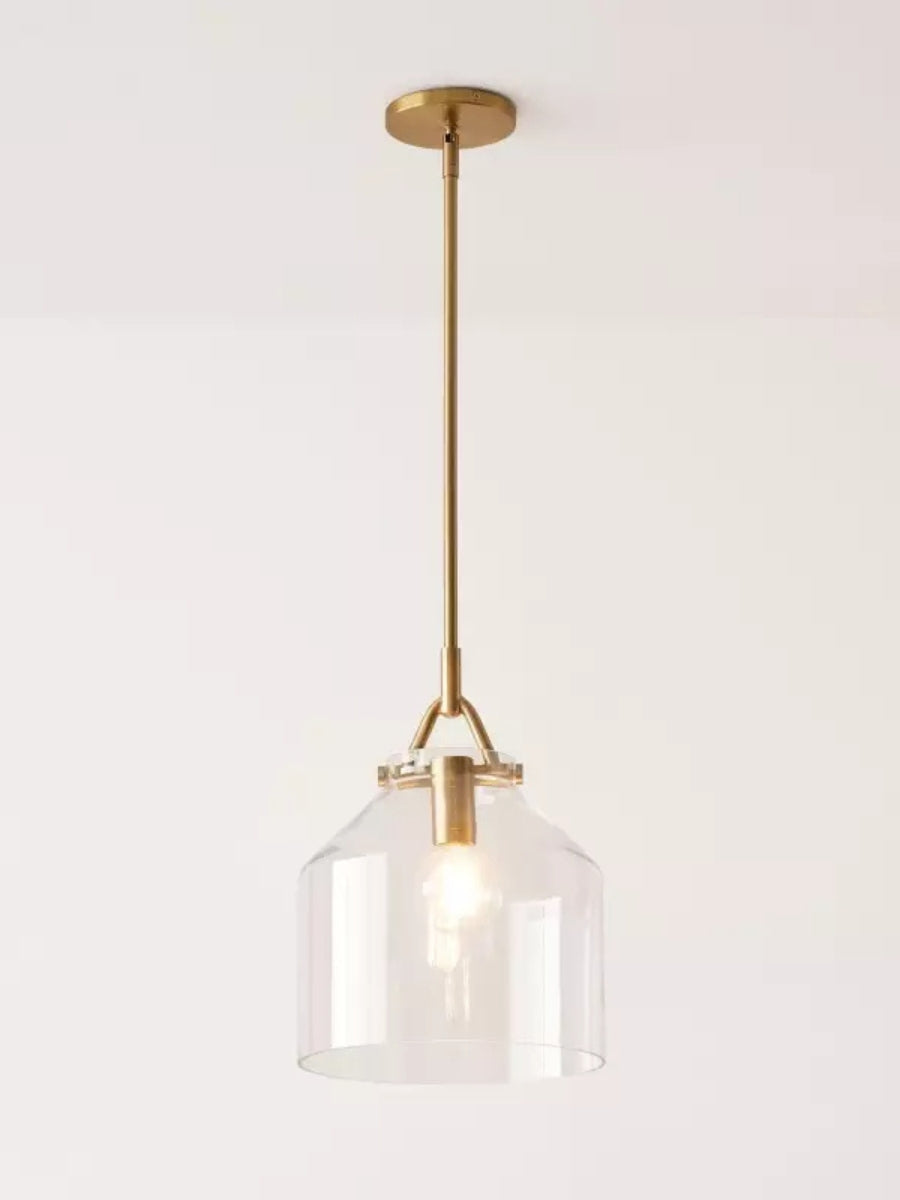 Suspension Nordique Métal Minimaliste Verre Dépoli