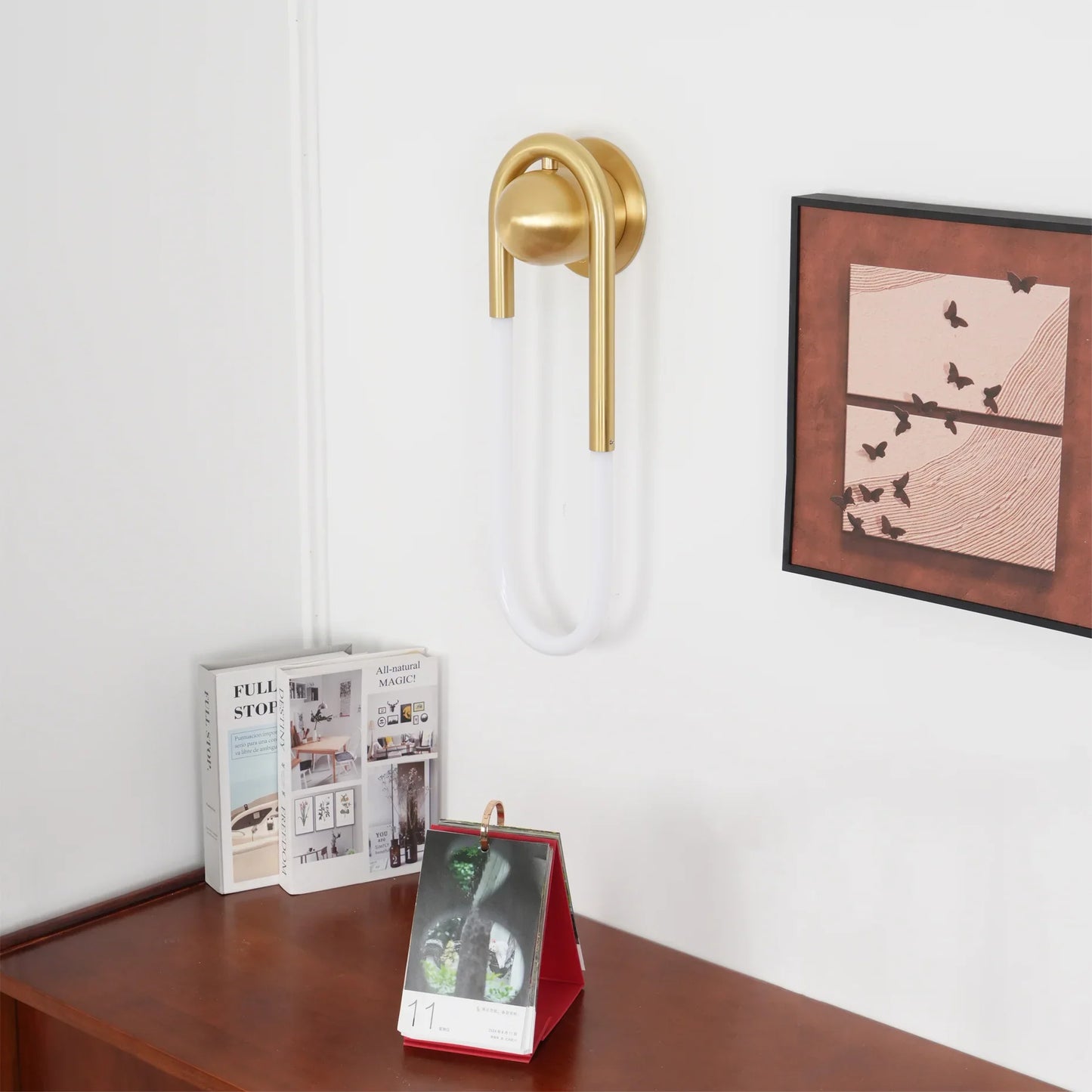 Applique Murale Boucle LED – Laiton ou Noir Moderne