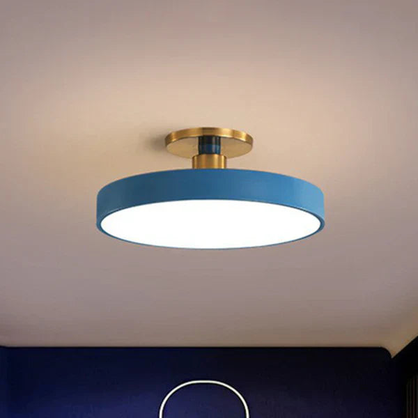 Plafonnier Rond LED Semi-Coil Style Nordique | Éclairage Acrylique pour Chambre