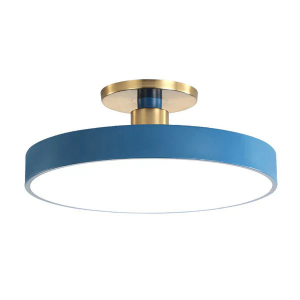 Plafonnier Rond LED Semi-Coil Style Nordique | Éclairage Acrylique pour Chambre