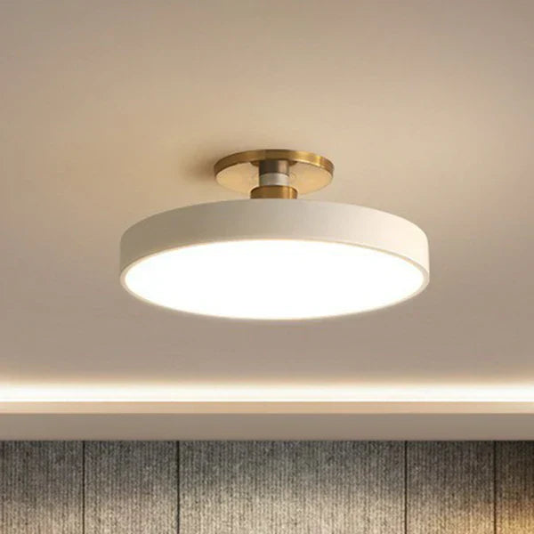 Plafonnier Rond LED Semi-Coil Style Nordique | Éclairage Acrylique pour Chambre