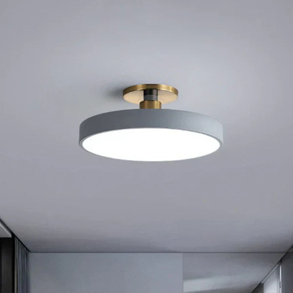 Plafonnier Rond LED Semi-Coil Style Nordique | Éclairage Acrylique pour Chambre