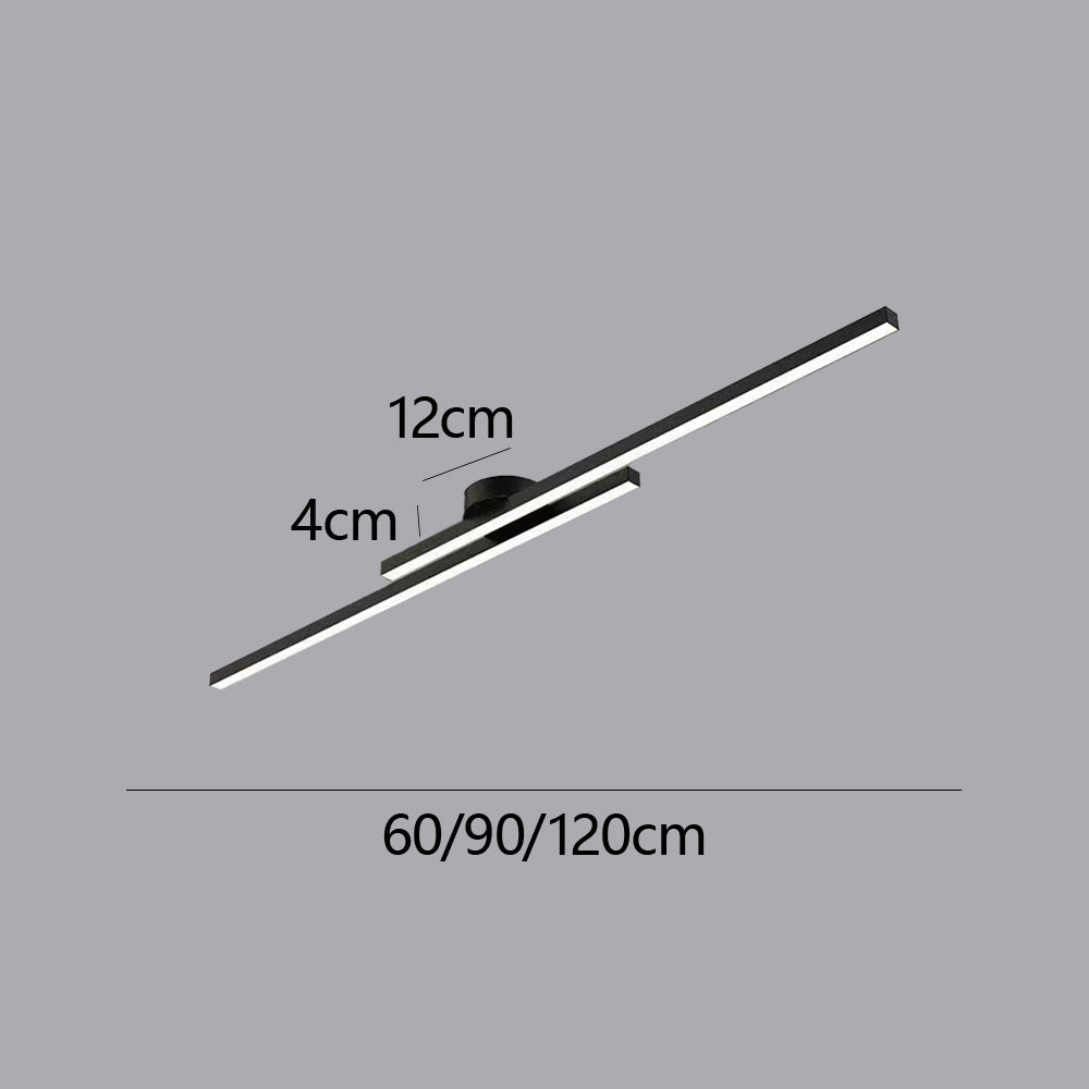 Plafonnier LED Moderne Aluminium Barre Semi-Encastré