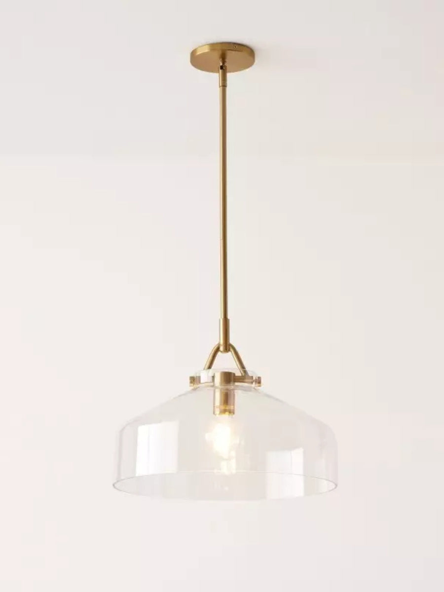 Suspension Nordique Métal Minimaliste Verre Dépoli