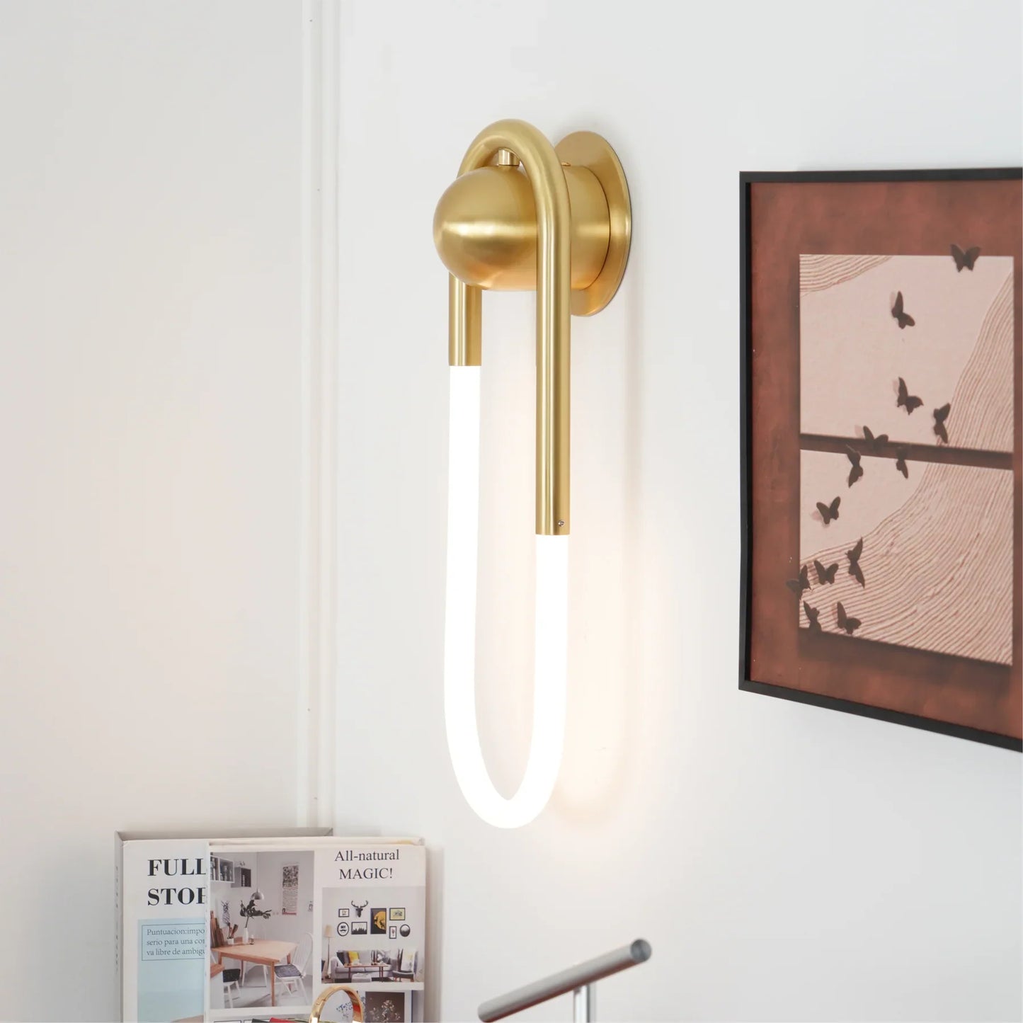 Applique Murale Boucle LED – Laiton ou Noir Moderne