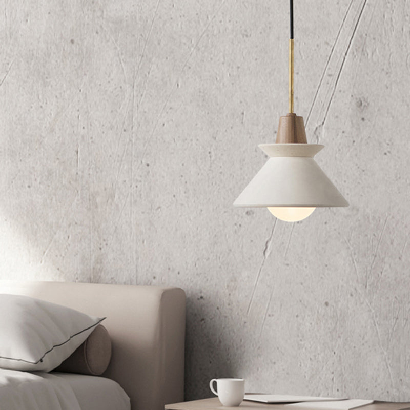 Suspension Bowl Shade en Ciment Simplicité – Lampe Plafonnier en Ciment Blanc pour Salle à Manger