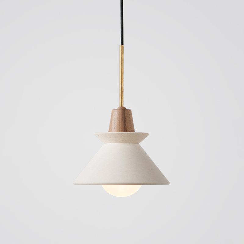 Suspension Bowl Shade en Ciment Simplicité – Lampe Plafonnier en Ciment Blanc pour Salle à Manger