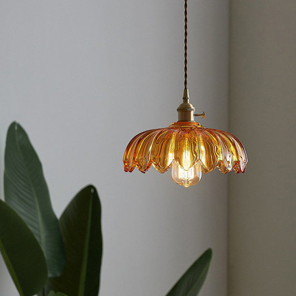 Suspension Vintage Émaillée à Motif Floral | Charme Rétro et Élégance