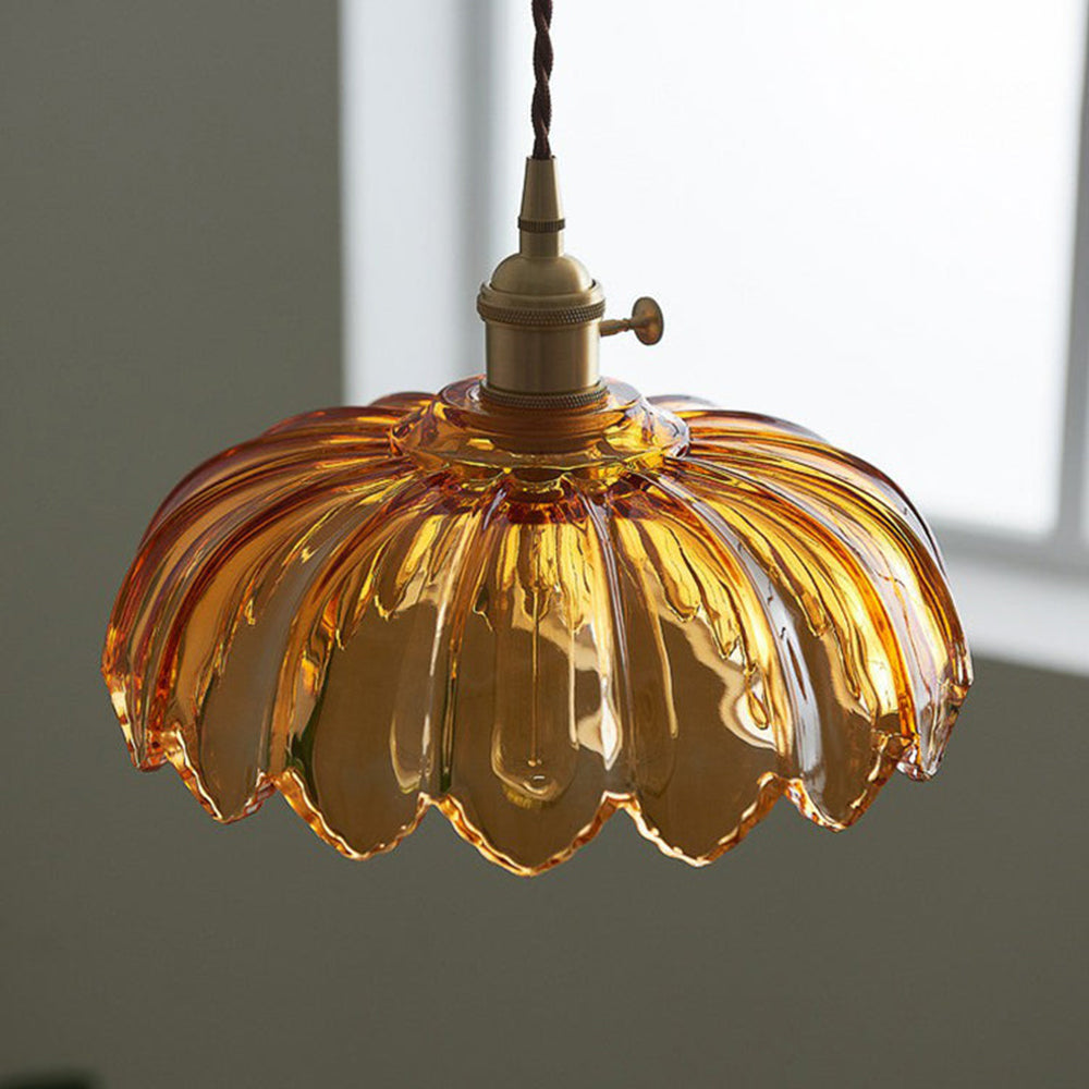 Suspension Vintage Émaillée à Motif Floral | Charme Rétro et Élégance