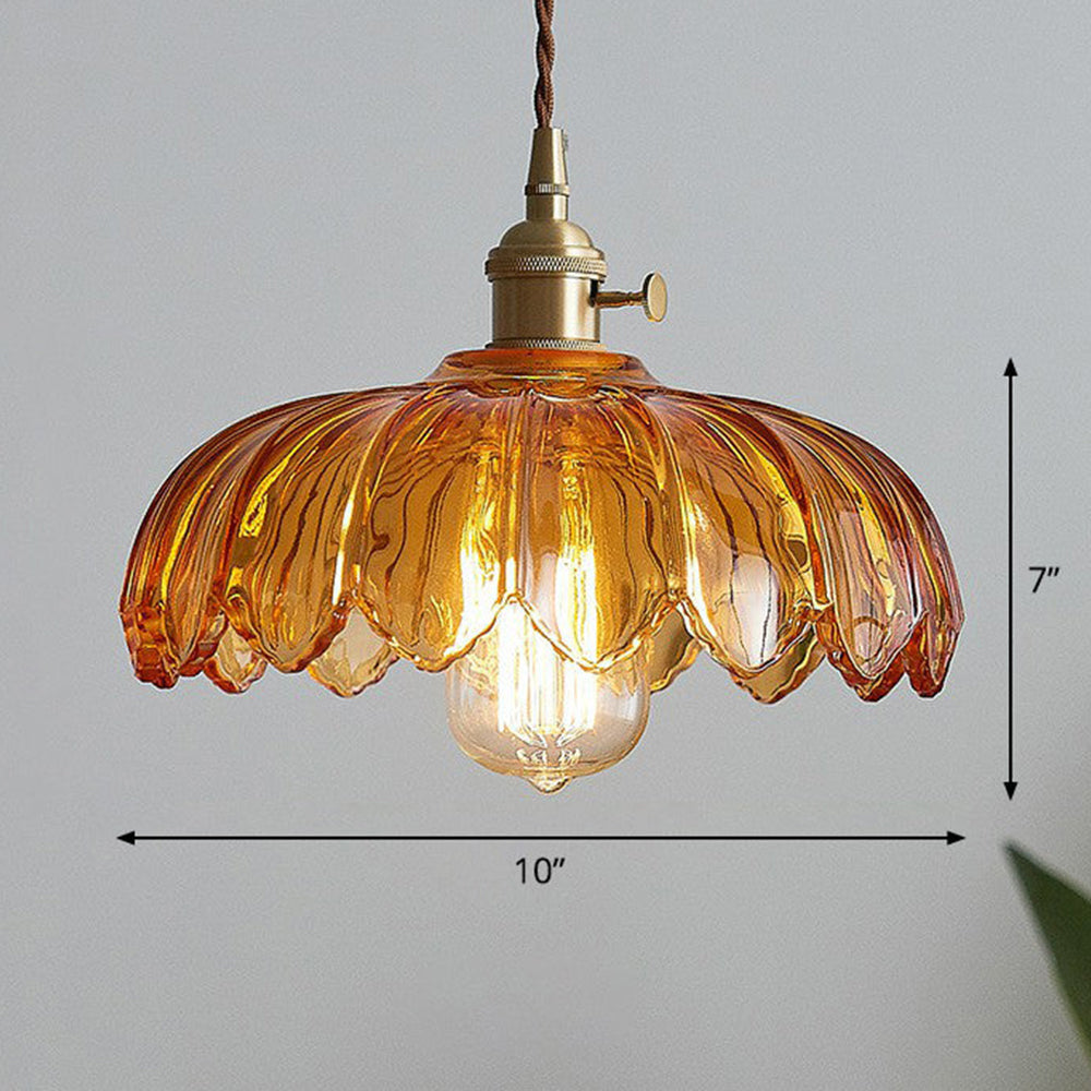 Suspension Vintage Émaillée à Motif Floral | Charme Rétro et Élégance