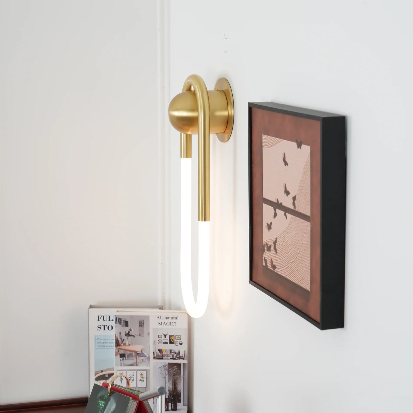Applique Murale Boucle LED – Laiton ou Noir Moderne