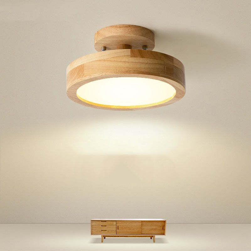 Lampe de Plafond LED Moderne en Bois