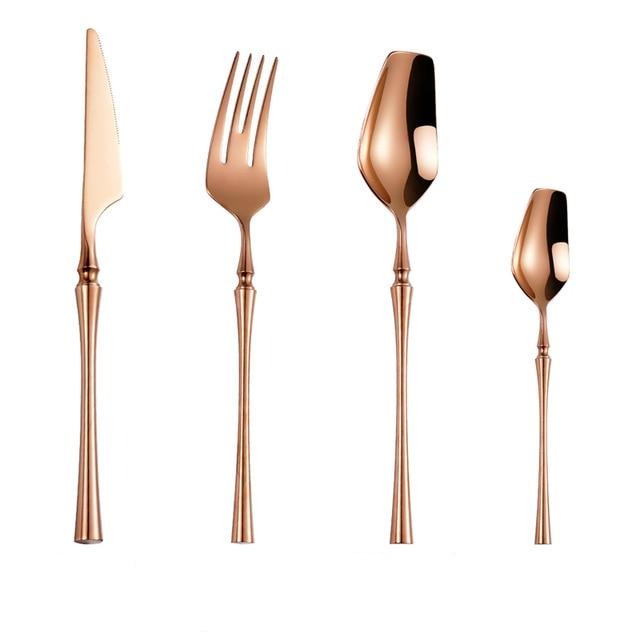 Set de couverts Egypt – Élégance intemporelle en acier inoxydable plaqué