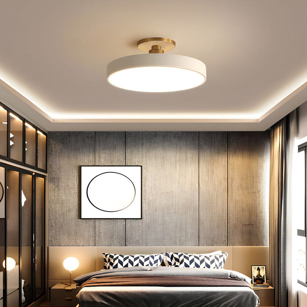 Plafonnier LED Circulaire Moderne | Design Simple et Élégant Semi-Suspendu