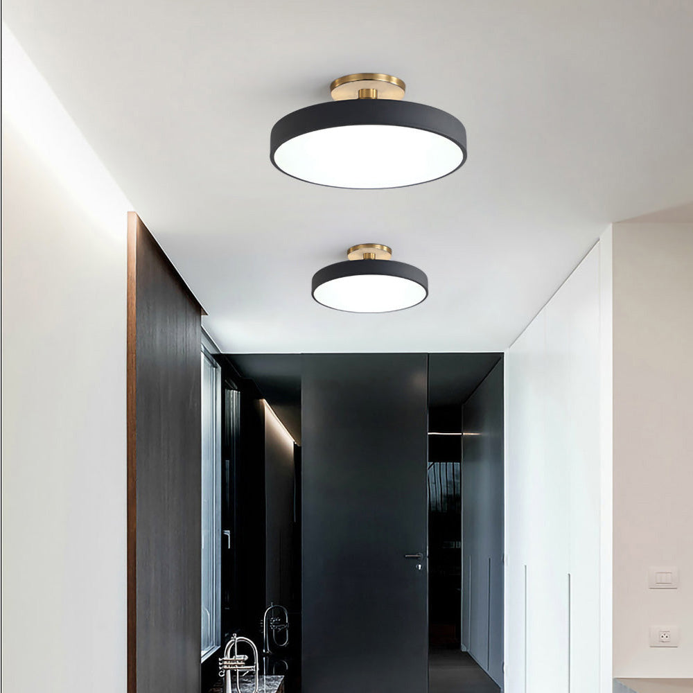 Plafonnier LED Circulaire Moderne | Design Simple et Élégant Semi-Suspendu