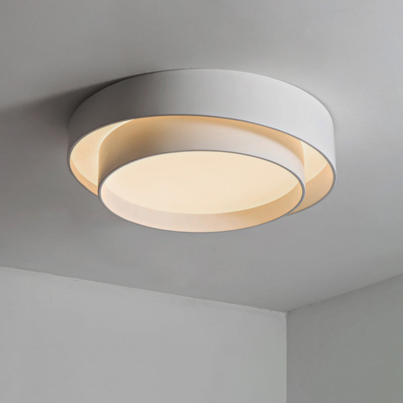 Lampe Plafonnier Métal Blanc | Style Nordique LED - Éclairage Moderne pour Chambre