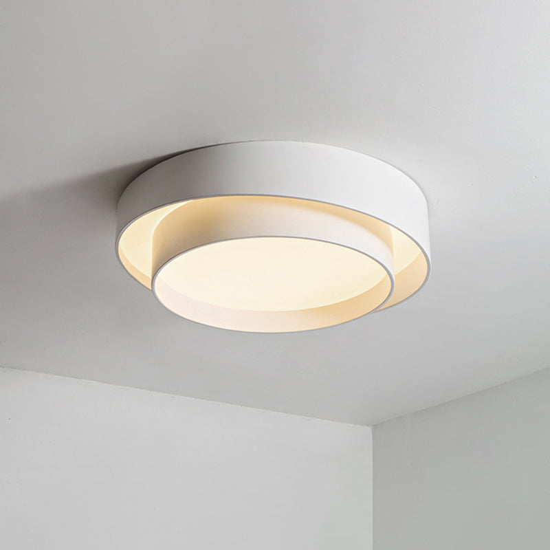 Lampe Plafonnier Métal Blanc | Style Nordique LED - Éclairage Moderne pour Chambre