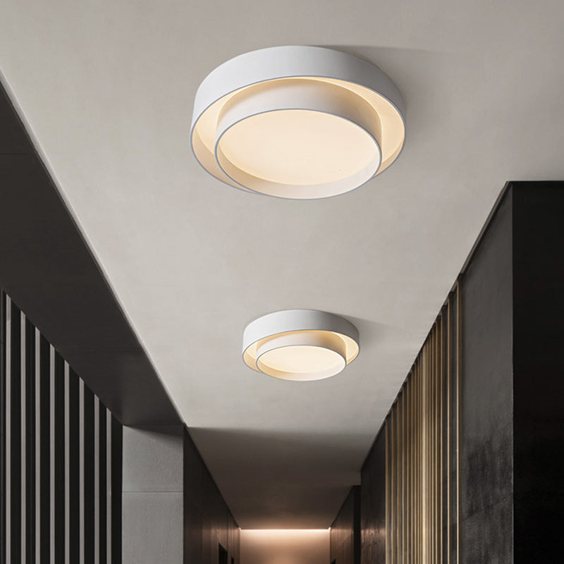 Lampe Plafonnier Métal Blanc | Style Nordique LED - Éclairage Moderne pour Chambre