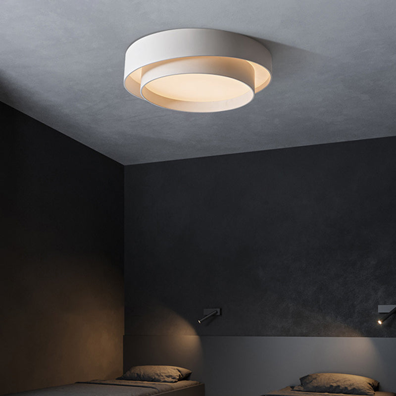 Lampe Plafonnier Métal Blanc | Style Nordique LED - Éclairage Moderne pour Chambre