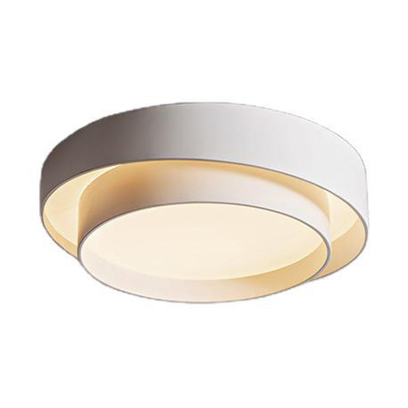 Lampe Plafonnier Métal Blanc | Style Nordique LED - Éclairage Moderne pour Chambre