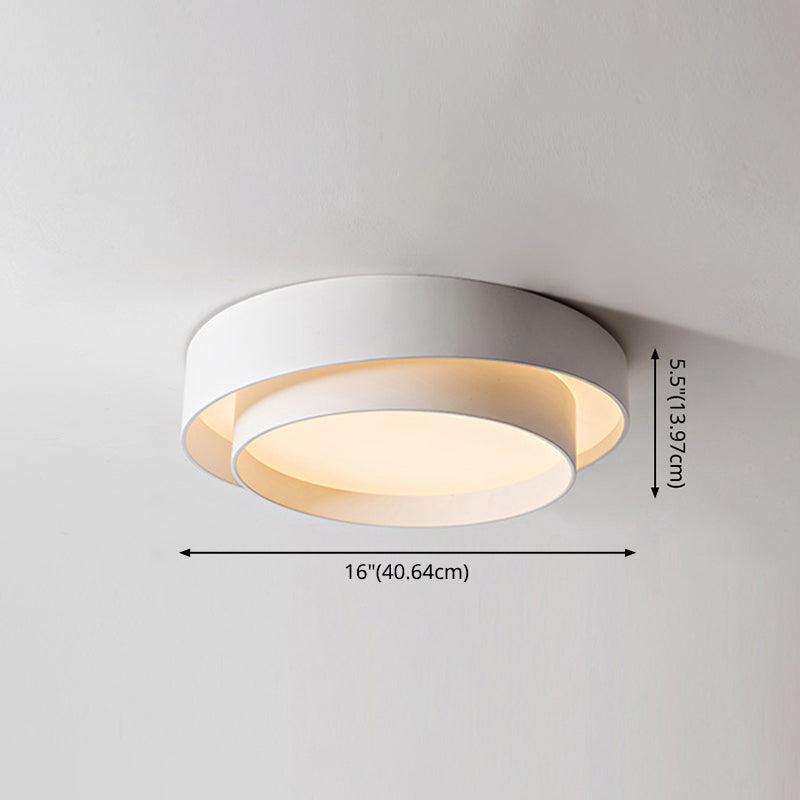 Lampe Plafonnier Métal Blanc | Style Nordique LED - Éclairage Moderne pour Chambre