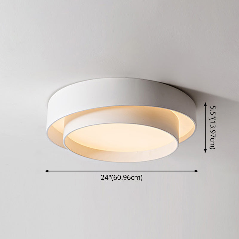 Lampe Plafonnier Métal Blanc | Style Nordique LED - Éclairage Moderne pour Chambre