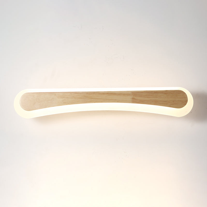 Applique LED Murale Bois Moderne pour Salle de Bain