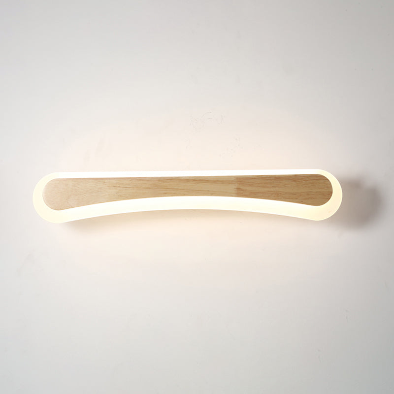 Applique LED Murale Bois Moderne pour Salle de Bain