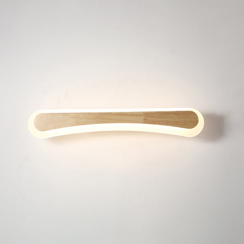Applique LED Murale Bois Moderne pour Salle de Bain