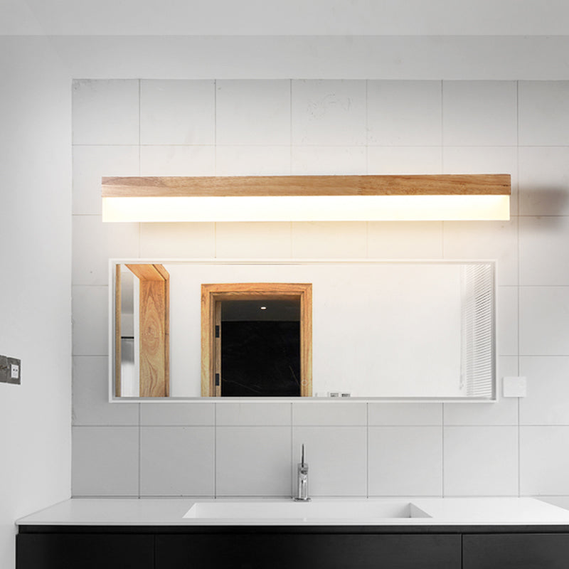 Applique LED Murale Bois Moderne pour Salle de Bain